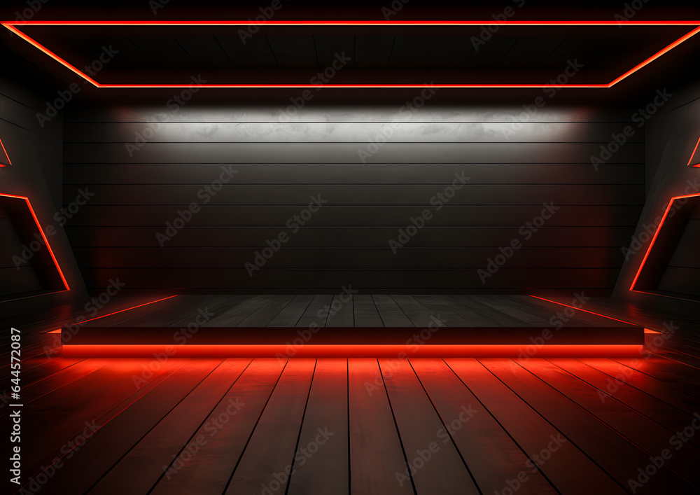 Modern Futuristic Red Neon Lights Background Modern Futuristic Red Neon Lights Background