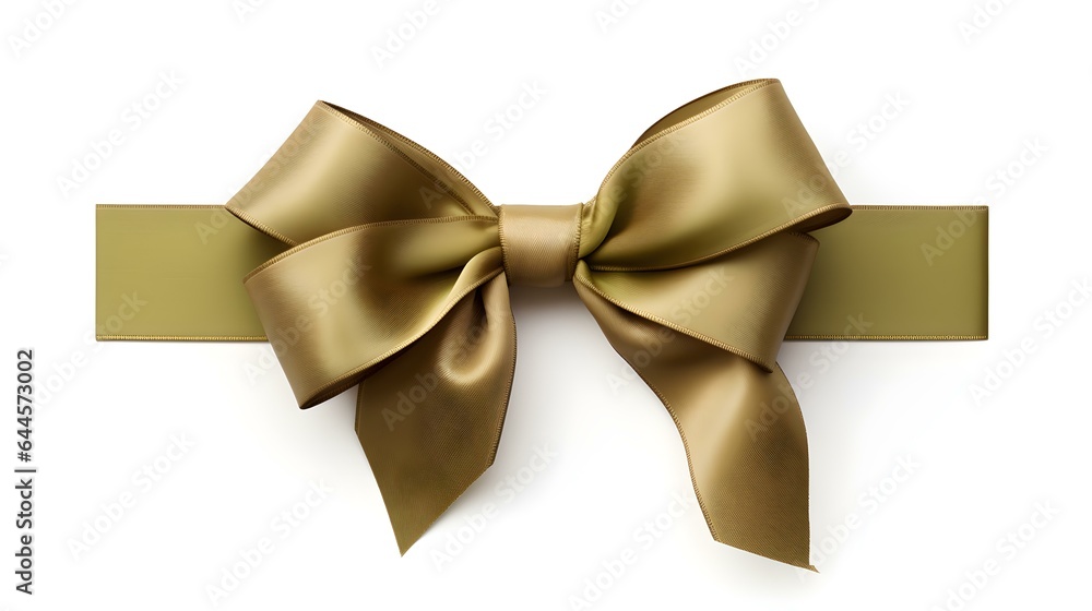 Khaki Gift Ribbon with a Bow on a white Background. Festive Template for Holidays and Celebrations
Khaki Gift Ribbon with a Bow on a white Background. Festive Template for Holidays and Celebrations