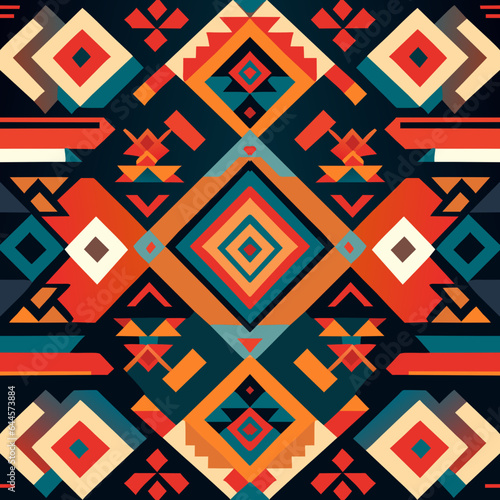 Wallpaper Mural Aztec style seamless pattern. Tribal aztec geometric vector background. Torontodigital.ca