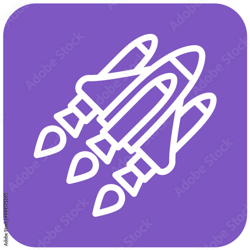 Space shuttle Vector Icon Design Illustration