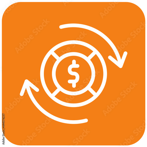 Money flow Vector Icon Design Illustration