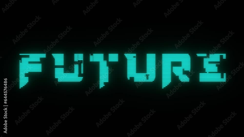 Digital LED text on a black background Digital LED text on a black background
