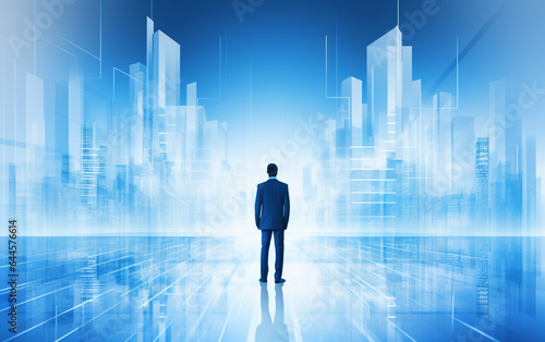 Abstract background dark blue with modern corporate concept