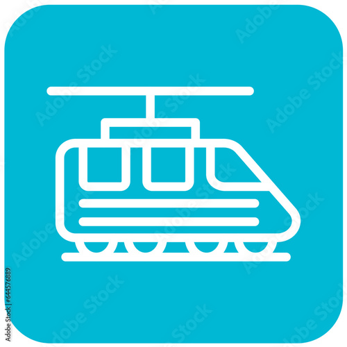 Electric train Vector Icon Design Illustration © Graphixs Art