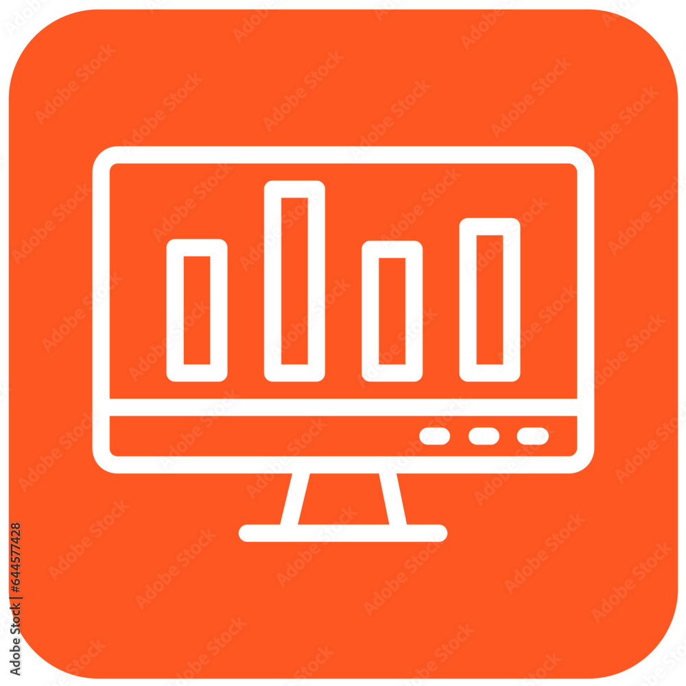 Online graph Vector Icon Design Illustration Online graph Vector Icon Design Illustration