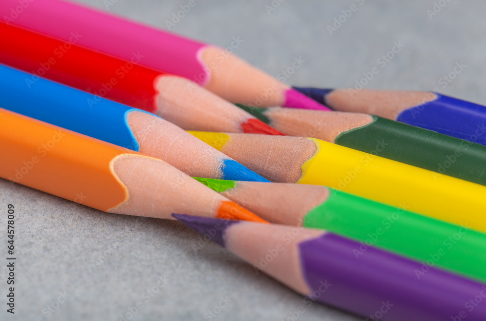 colored sharp pencils red, blue, yellow, green colored sharp pencils red, blue, yellow, green