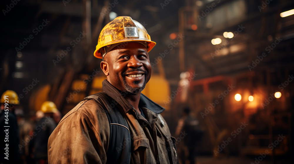  a man in a hard hat and vest