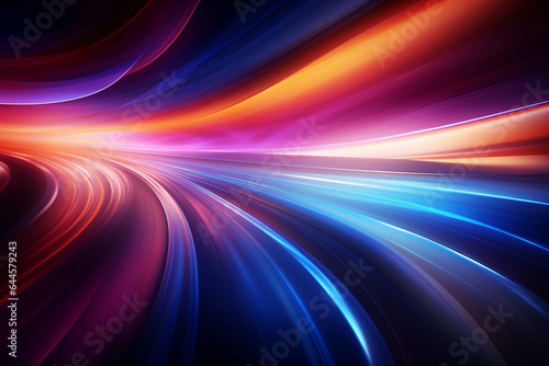 Vibrant Light Trails: Abstract Background with Colorful Glowing Illumination