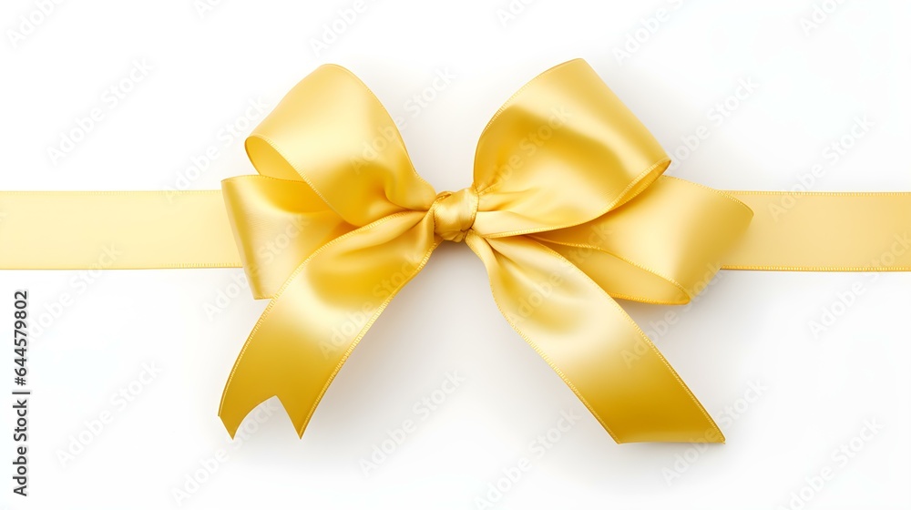 Light Yellow Gift Ribbon with a Bow on a white Background. Festive Template for Holidays and Celebrations
Light Yellow Gift Ribbon with a Bow on a white Background. Festive Template for Holidays and Celebrations