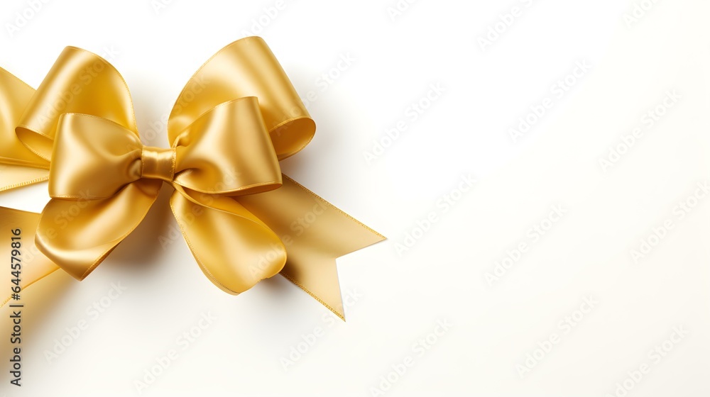 Light Yellow Gift Ribbon with a Bow on a white Background. Festive Template for Holidays and Celebrations
Light Yellow Gift Ribbon with a Bow on a white Background. Festive Template for Holidays and Celebrations