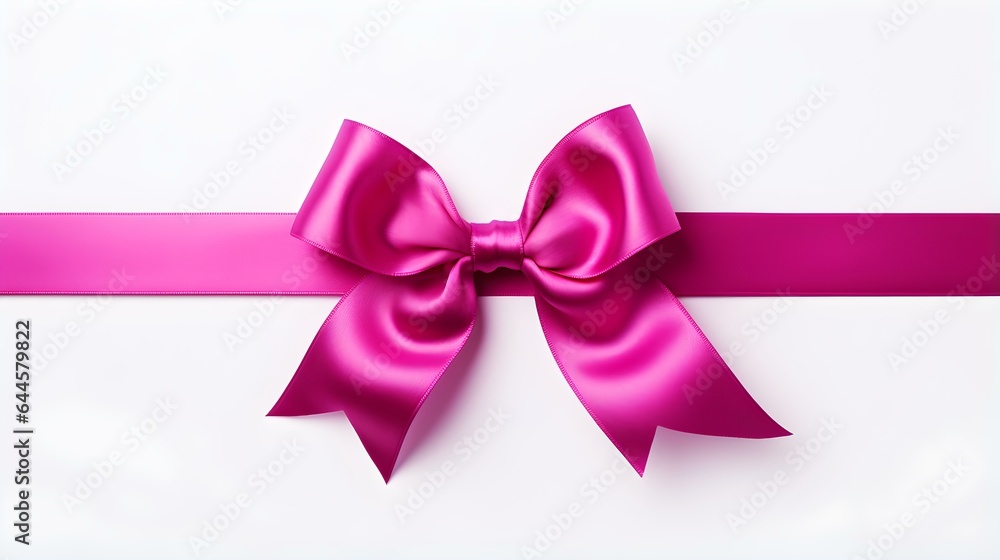 Magenta Gift Ribbon with a Bow on a white Background. Festive Template for Holidays and Celebrations
Magenta Gift Ribbon with a Bow on a white Background. Festive Template for Holidays and Celebrations