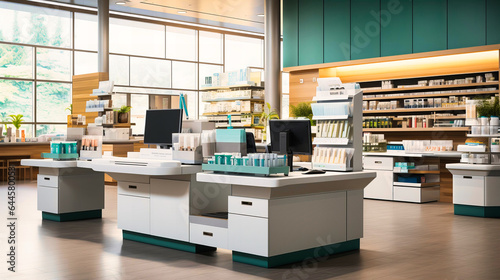 Pharmacy counters with automated dispensing systems photo