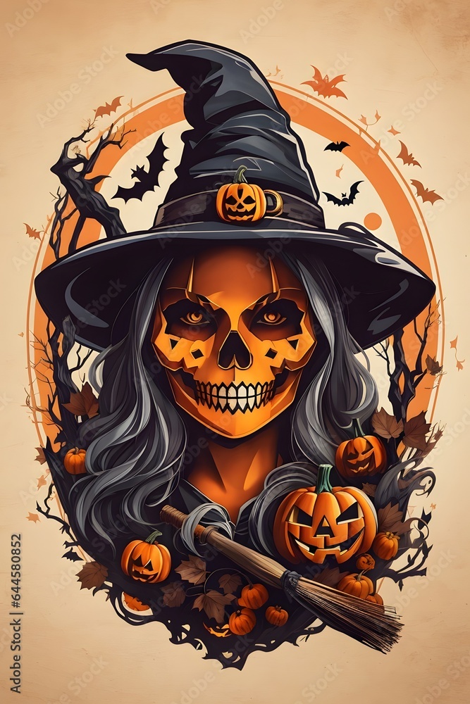 Halloween Pumpkin Tshirt Logo Design Spooky Pumpkin Sticker Design For Halloween Pumpkin Halloween Graphic Design For Tshirts AI Generative Halloween Pumpkin Tshirt Logo Design Spooky Pumpkin Sticker Design For Halloween Pumpkin Halloween Graphic Design For Tshirts AI Generative