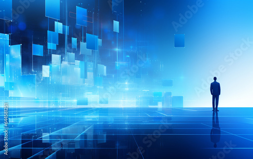 Abstract background dark blue with modern corporate concept