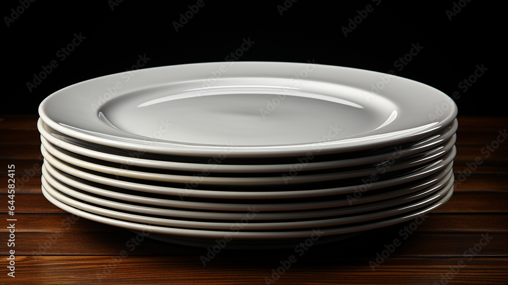 plate with a plate on the table plate with a plate on the table