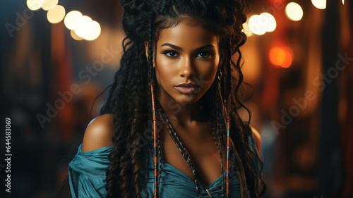young beautiful african american woman