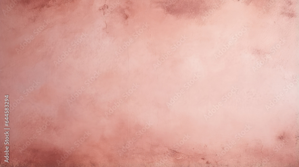 abstract grungy rose gold stucco wall background, generative ai