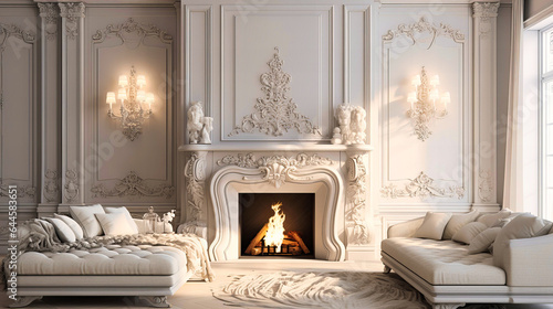 Elegant white fireplaces with modern designs