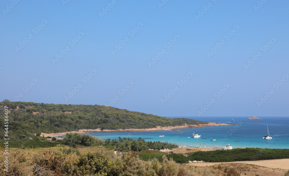 landscape like a beautiful Bay with Azure water in summer in the island in Mediterranean sea