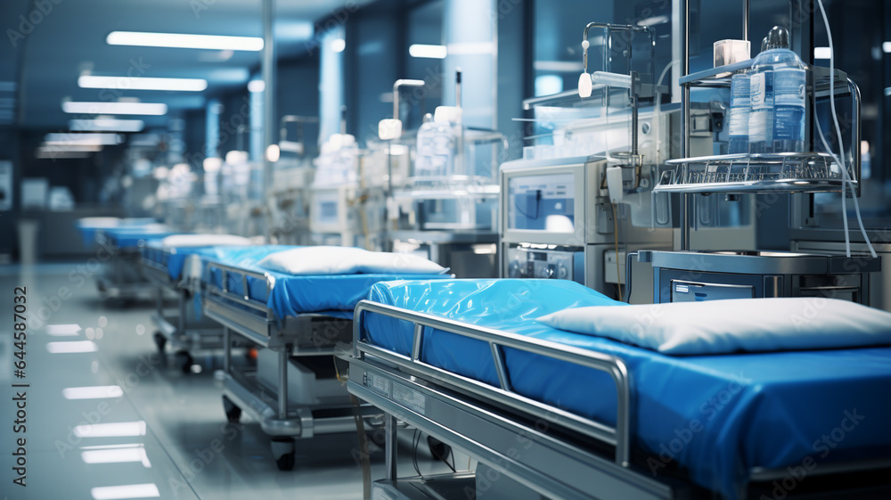Obraz premium empty bed in the hospital
