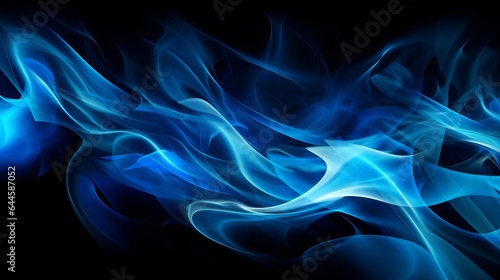 Abstract Background Metallic Blue Flame Shape