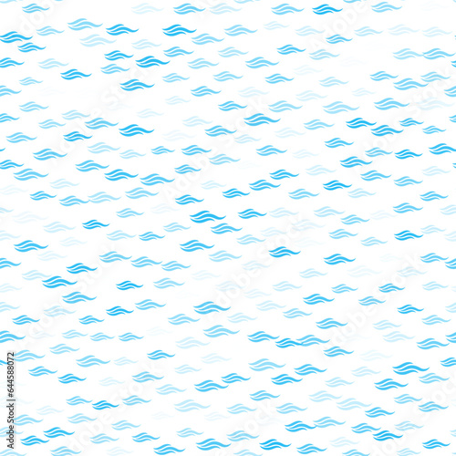 Sea wave ripple vector seamles pattern. Splash wave curls. Marine summer holiday pattern. Water background. Oceaan blue waves line graphic ornament. Saltwater turquoise pattern. Marine nautical breeze