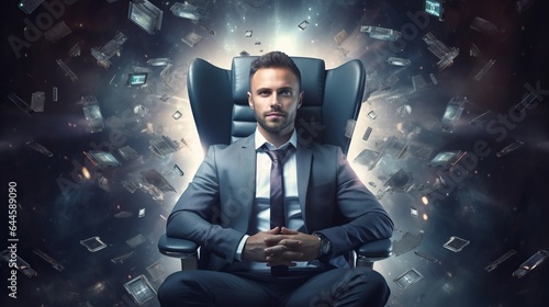 Im Into Innovation. Cropped Portrait Of A Handsome Young Businessman Sitting