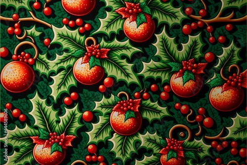 seamless pattern for Christmas, vintage cartoonist illustrations