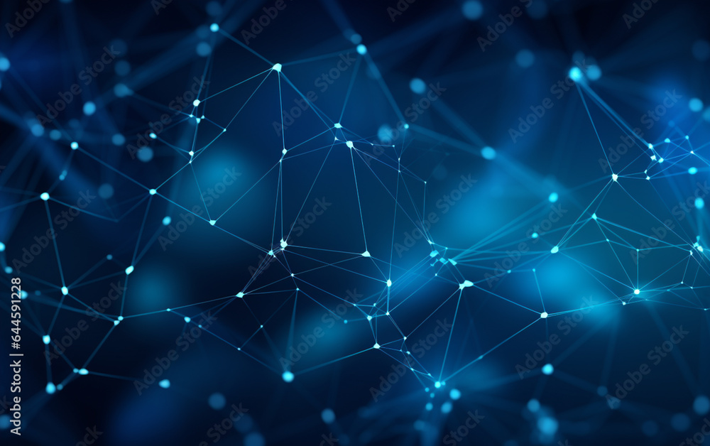 Abstract plexus blue geometrical shapes connection Abstract plexus blue geometrical shapes connection