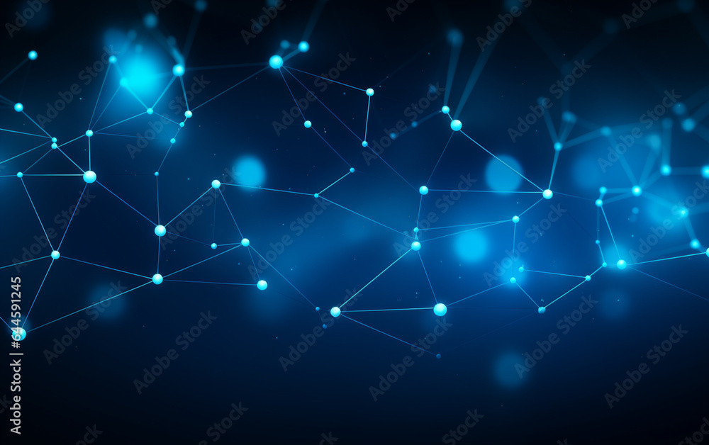 Abstract plexus blue geometrical shapes connection Abstract plexus blue geometrical shapes connection