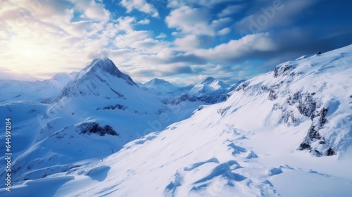 Winter Landscape - Snow Mountain Cliff © Aliaksandr Siamko