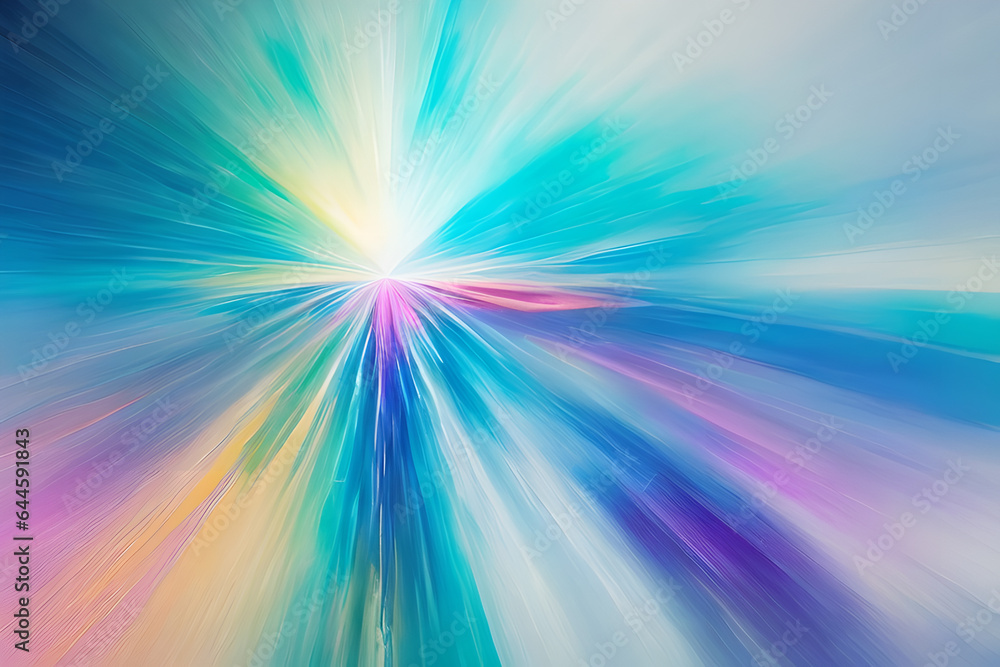 Bright and abstract illustration of mountains and trees in pink and blue colors, generative ai Bright and abstract illustration of mountains and trees in pink and blue colors, generative ai