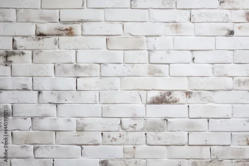 Obraz ceglasta ściana, biała cegła, tynk popękany zabarwiony