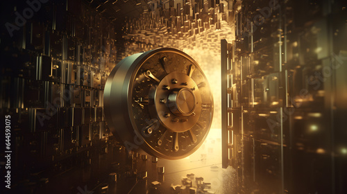 Data encryption of a digital vault for financial security of golden locks AI Generated