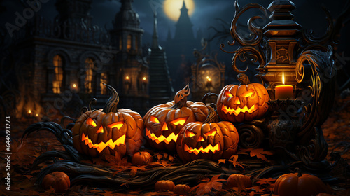 halloween pumpkins with jack o lantern