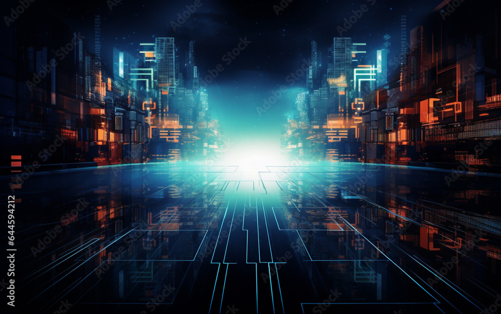 Fototapeta premium Abstract technology background Business & development direction