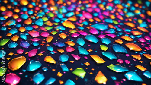 Abstract colorful background with shiny luminous gems