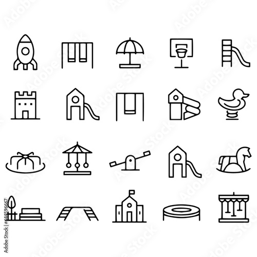 Playground Icons vector design