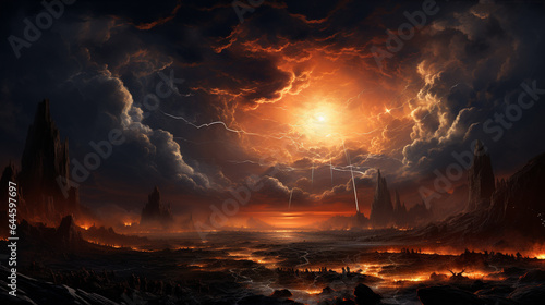 spooky halloween night. mixed media. mixed media.