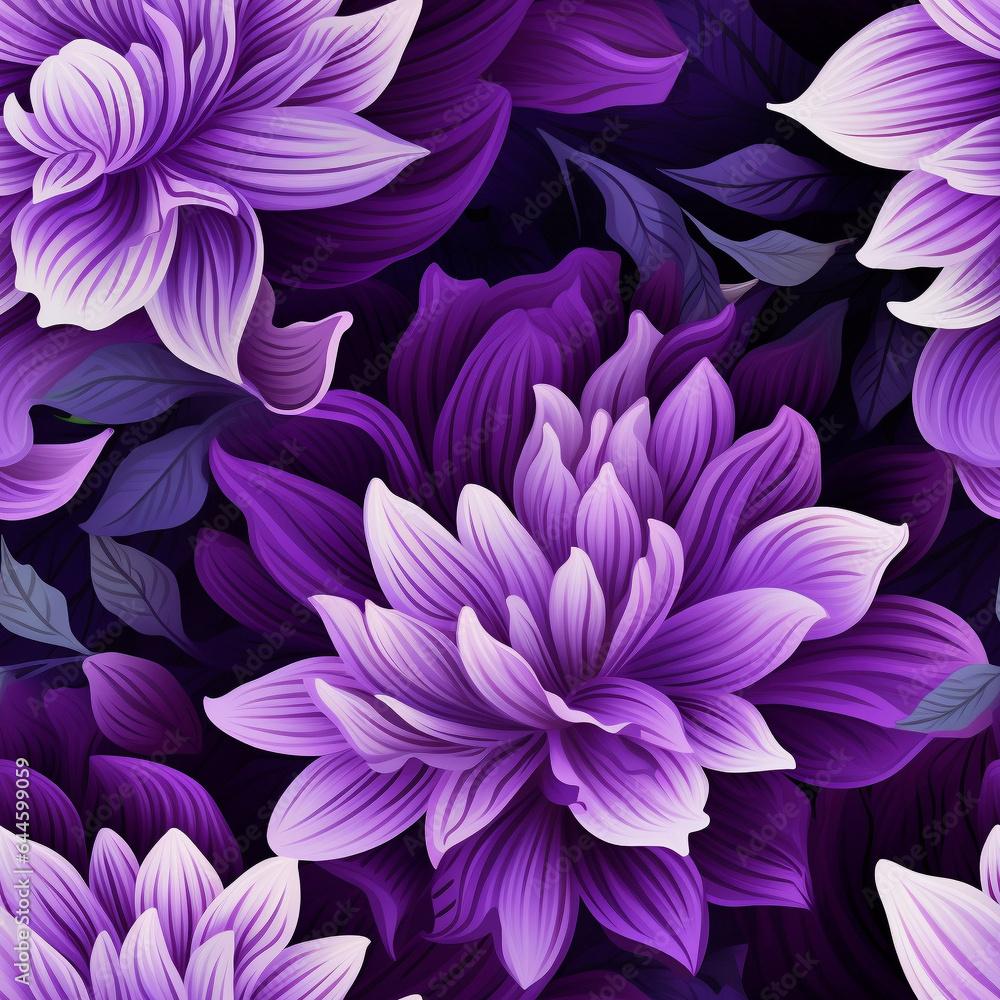 Purple Floral Seamless Pattern Purple Floral Seamless Pattern