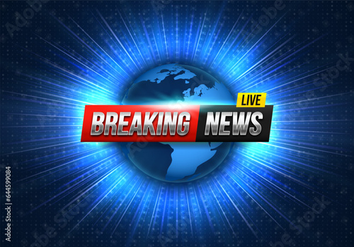 Breaking news background. Vector template for your design.