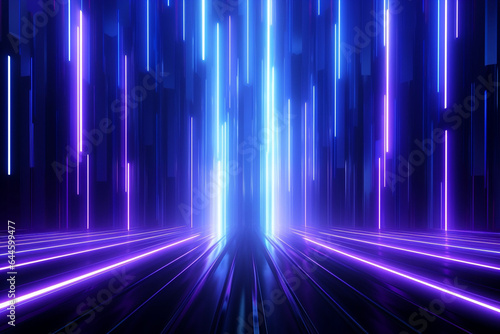 Accelerating Neon Innovation: Futuristic 3D Abstract Background