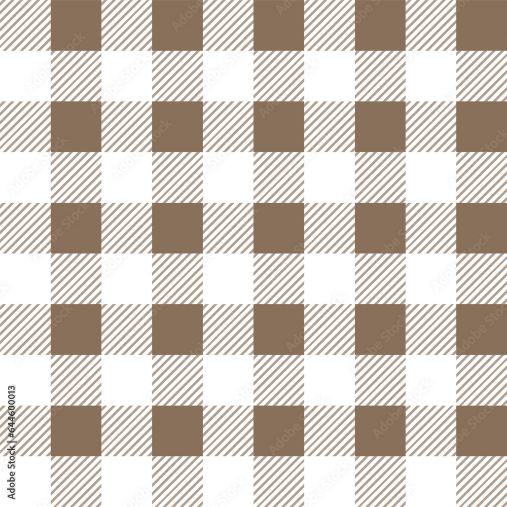 Gingham seamless pattern with dark brown and white color, checkerboard background, square, tablecloth, Vector illustration. Gingham seamless pattern with dark brown and white color, checkerboard background, square, tablecloth, Vector illustration.