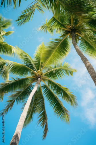 Palms against Blue Sky