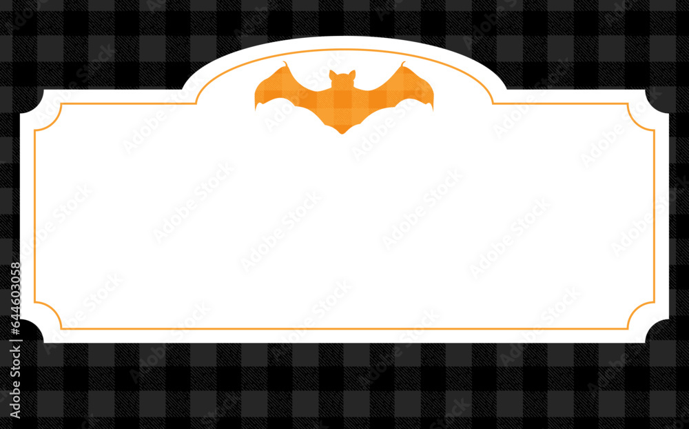 A buffalo plaid Halloween design with copy space
A buffalo plaid Halloween design with copy space