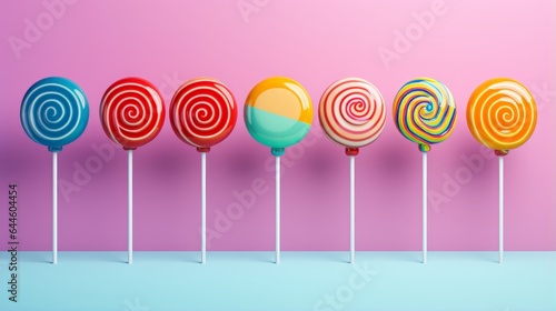 lollipops colorful candies.