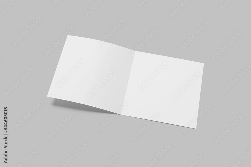 Square Bifold Blank Mockup Square Bifold Blank Mockup