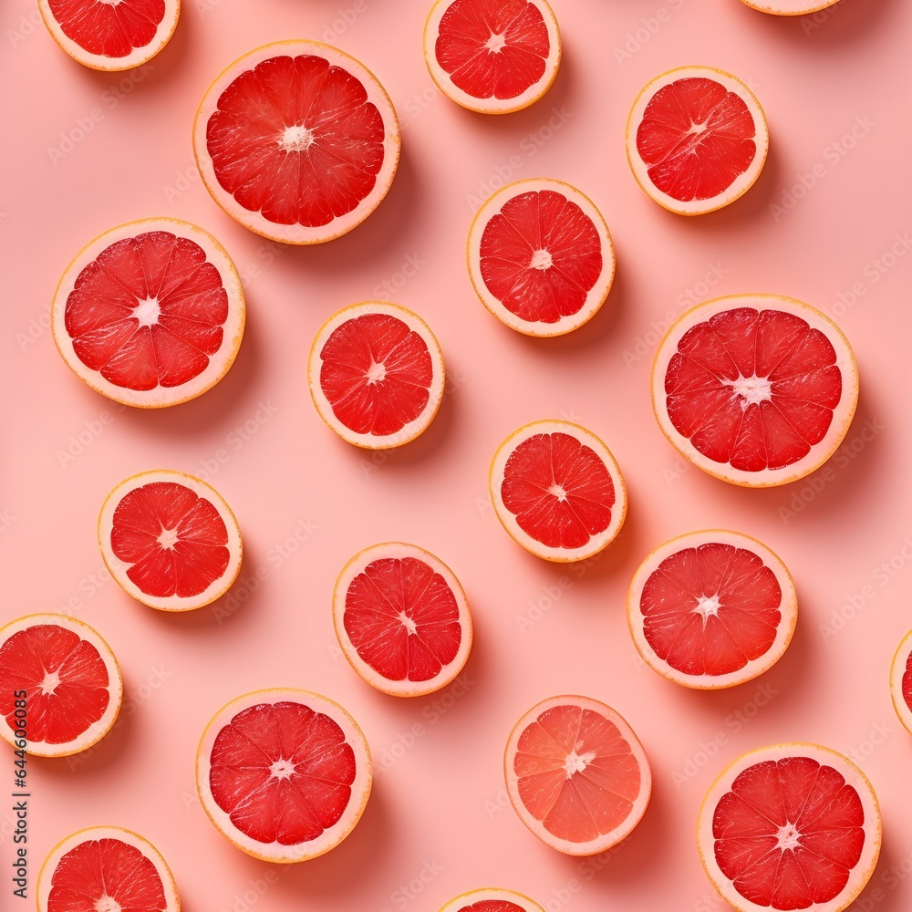 Grapefruits realistic macro seamless pattern. Grapefruits realistic macro seamless pattern.