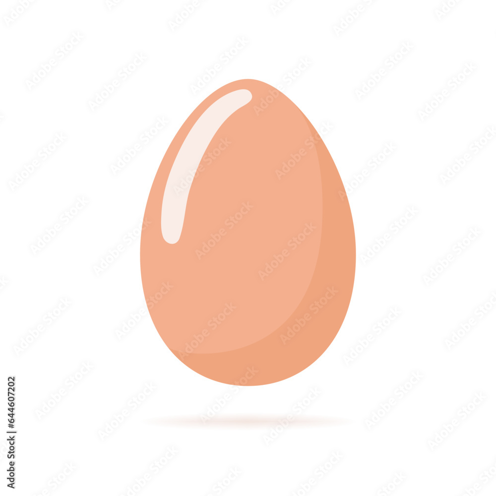 Single egg isolated on white, vector illustration Single egg isolated on white, vector illustration