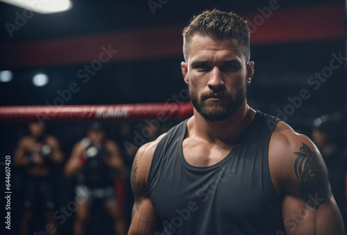 Caucasian male MMA fighter portrait